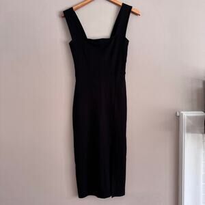 Reformation Cassi Knit Black Ribbed Sleeveless Tank Dress Size Small